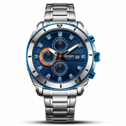 Business Sports Steel Band Quartz Watch For Men