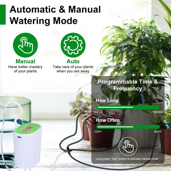 Automatic Watering System Kit With Timer Pump Device For 12Plants