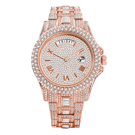 Men's Diamond Dual Calendar Quartz Watch