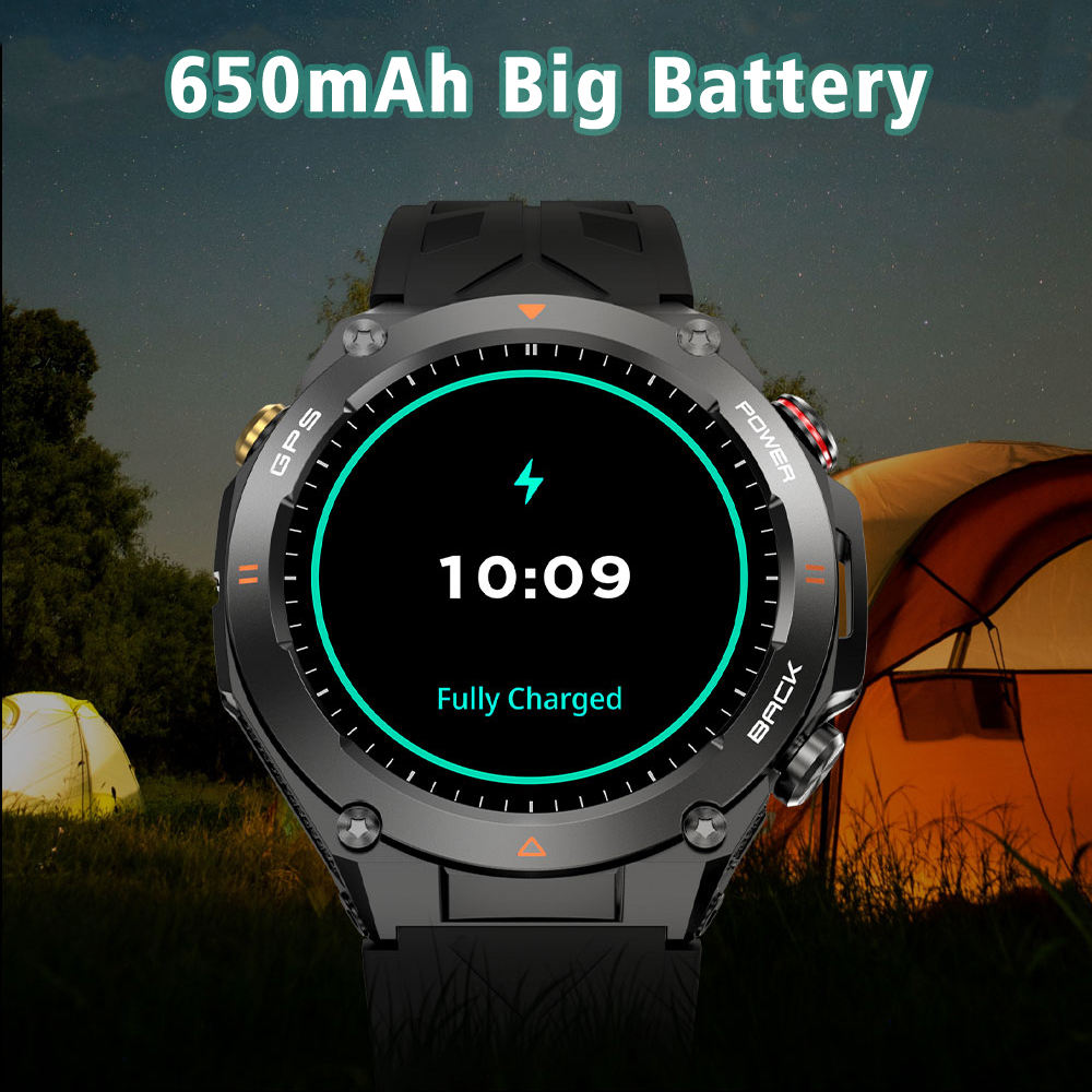 SENBONO GPS Smart Watch Men 1.45'' HD Screen Built-In GPS Altimeter