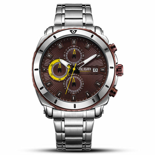 Business Sports Steel Band Quartz Watch For Men
