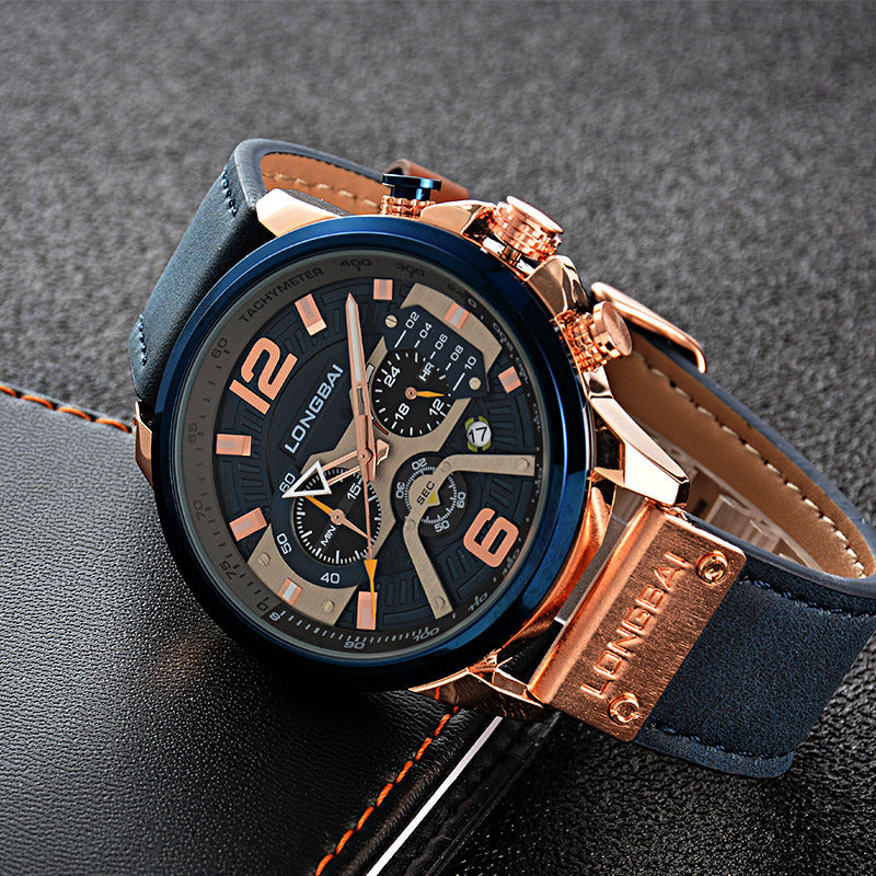 High Quality Multifunctional Waterproof Quartz Watch For Men