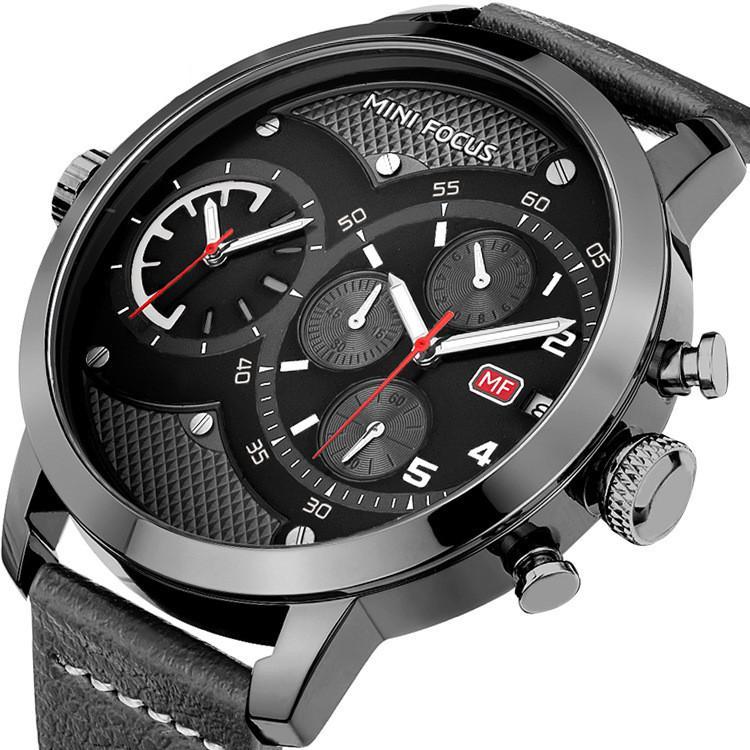 Double Movement Waterproof Quartz Watch For Men