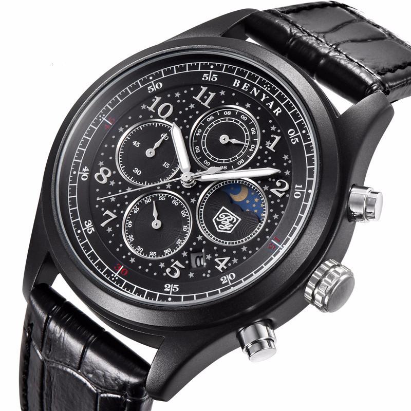 Quartz Military Sports Leather Band Watch For Men