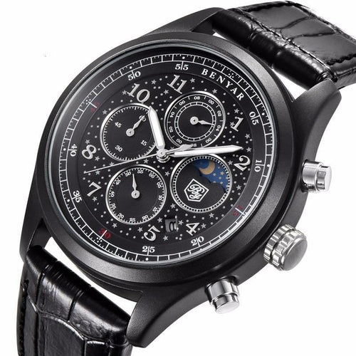 Quartz Military Sports Leather Band Watch For Men