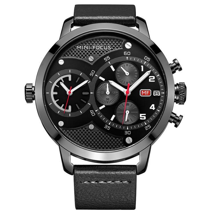 Double Movement Waterproof Quartz Watch For Men