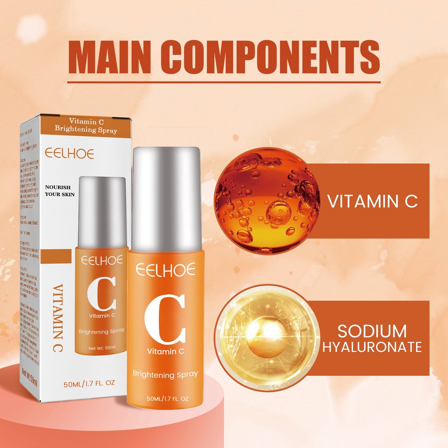 Vitamin C Moisturizing Spray Hydrates And Moisturizes Skin, Lightening
