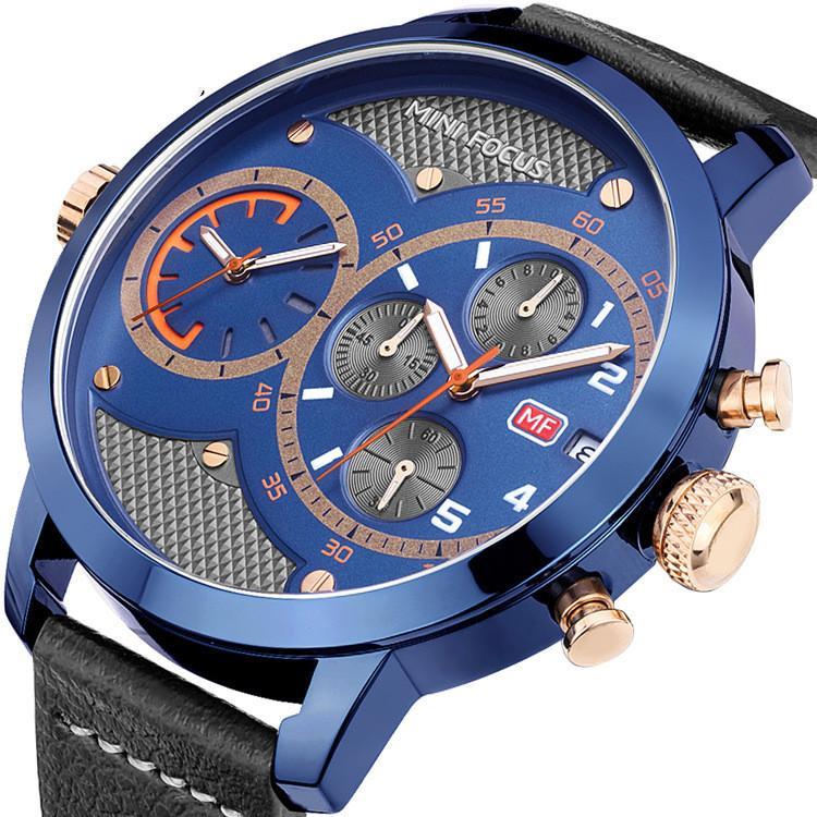 Double Movement Waterproof Quartz Watch For Men