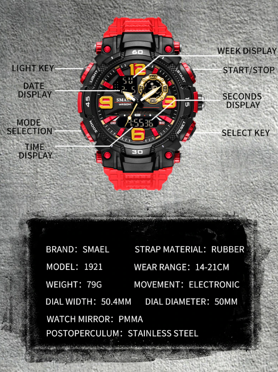 Military Men Watch Fashion Sport Outdoor G Wristwatch Male Digital
