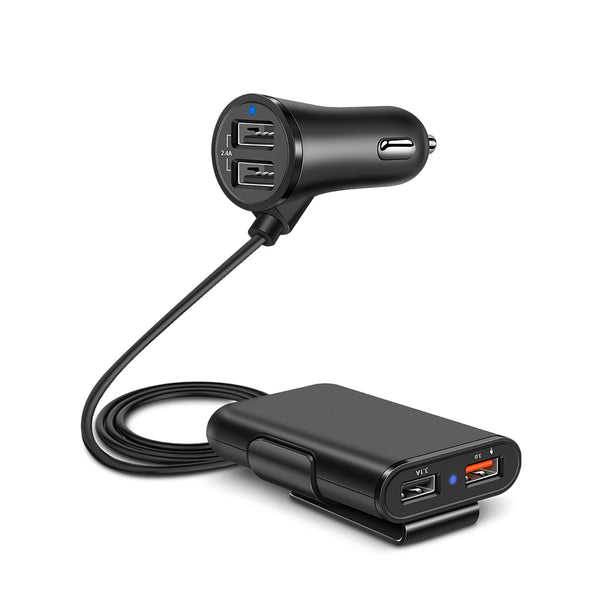 QC3.0 Fast Car USB Charger with Clip