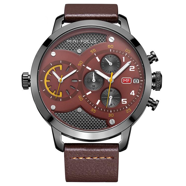 Double Movement Waterproof Quartz Watch For Men