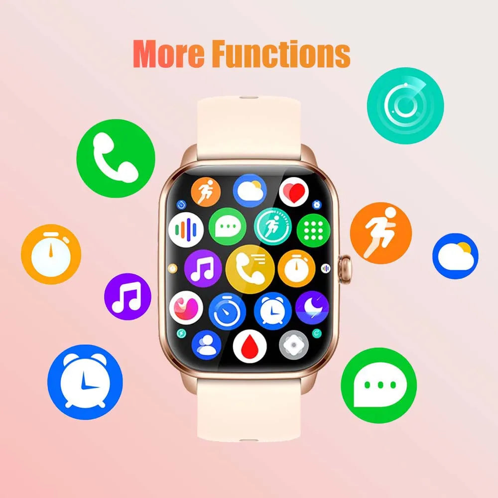 SENBONO KT65 Smart Watch Men Women 1.9'' BT Call Custom Dial Smart