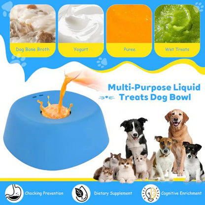 Foreign Trade Popular Personality Dog Liquid Lick Bowl ABS Material Built-in Rolling Ball Pet Slow Feeding Non-slip Spherical
