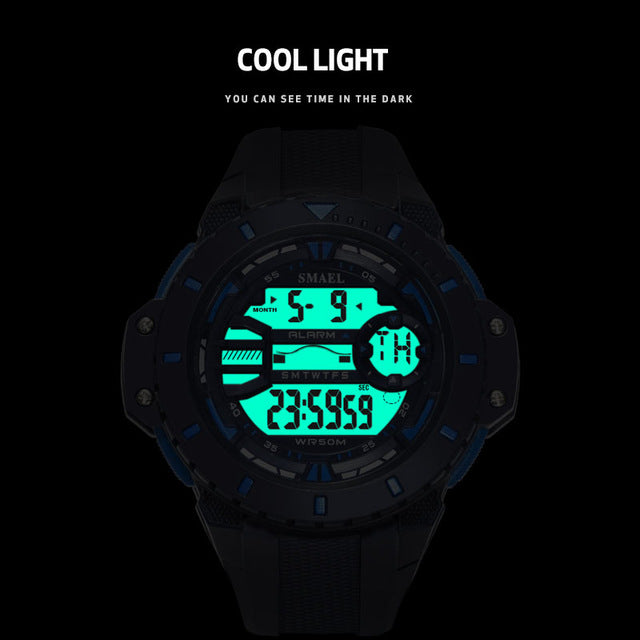 Mens Digital Wristwatches Waterproof Sport