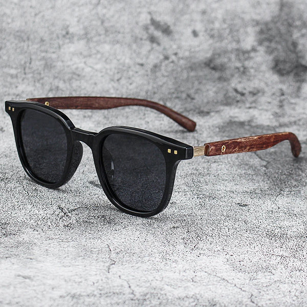 New Arrival Men Vintage Wooden Frame Sunglasses Classic Brand Sun