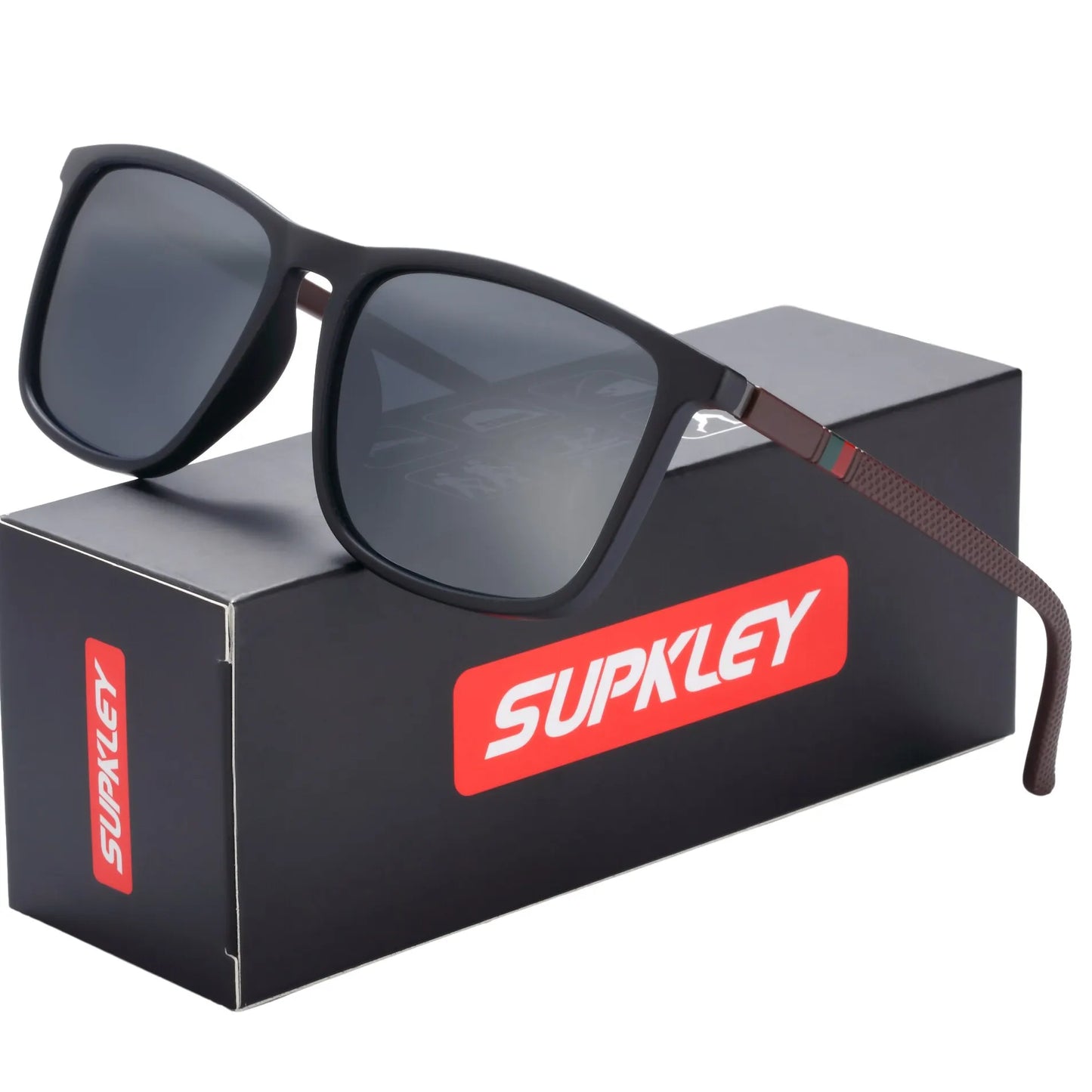 SUPKLEY Sports Sunglasses for Men Polarized Comfortable Wear Square