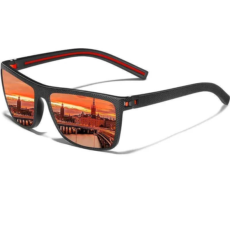 Square Polarized Sunglasses for Men and Women Lightweight Frame Sun