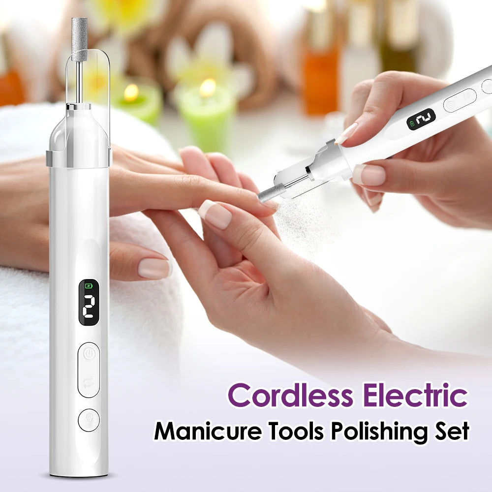 Electric Nail Polisher Drill Bits Set Nails Grinding Polishing Cuticle