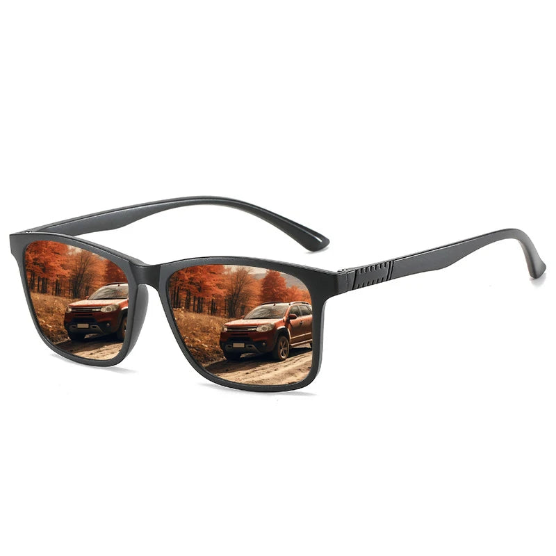 6 PCS Fashion Vintage Check Square Sunglasses Men Women Fishing