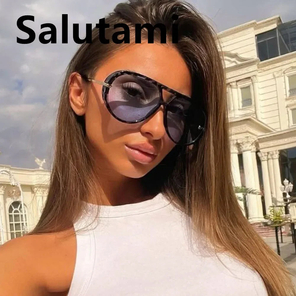 Vintage Thick Frame Alloy Cat Eye Sunglasses for Women New Fashion