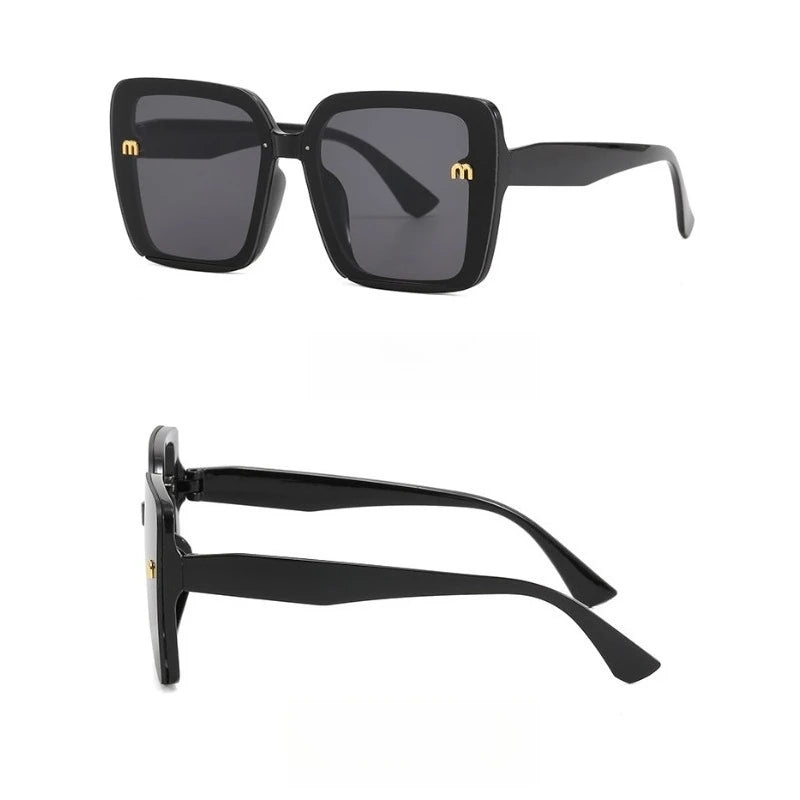 New Hot Sale Fashion Men's Rectangular Letter Design Retro Sun Glasses