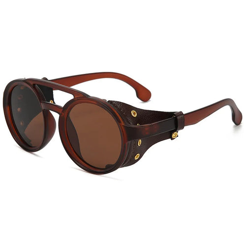 Retro Steampunk Sunglasses Men Women UV400 Round Punk Sun Glasses