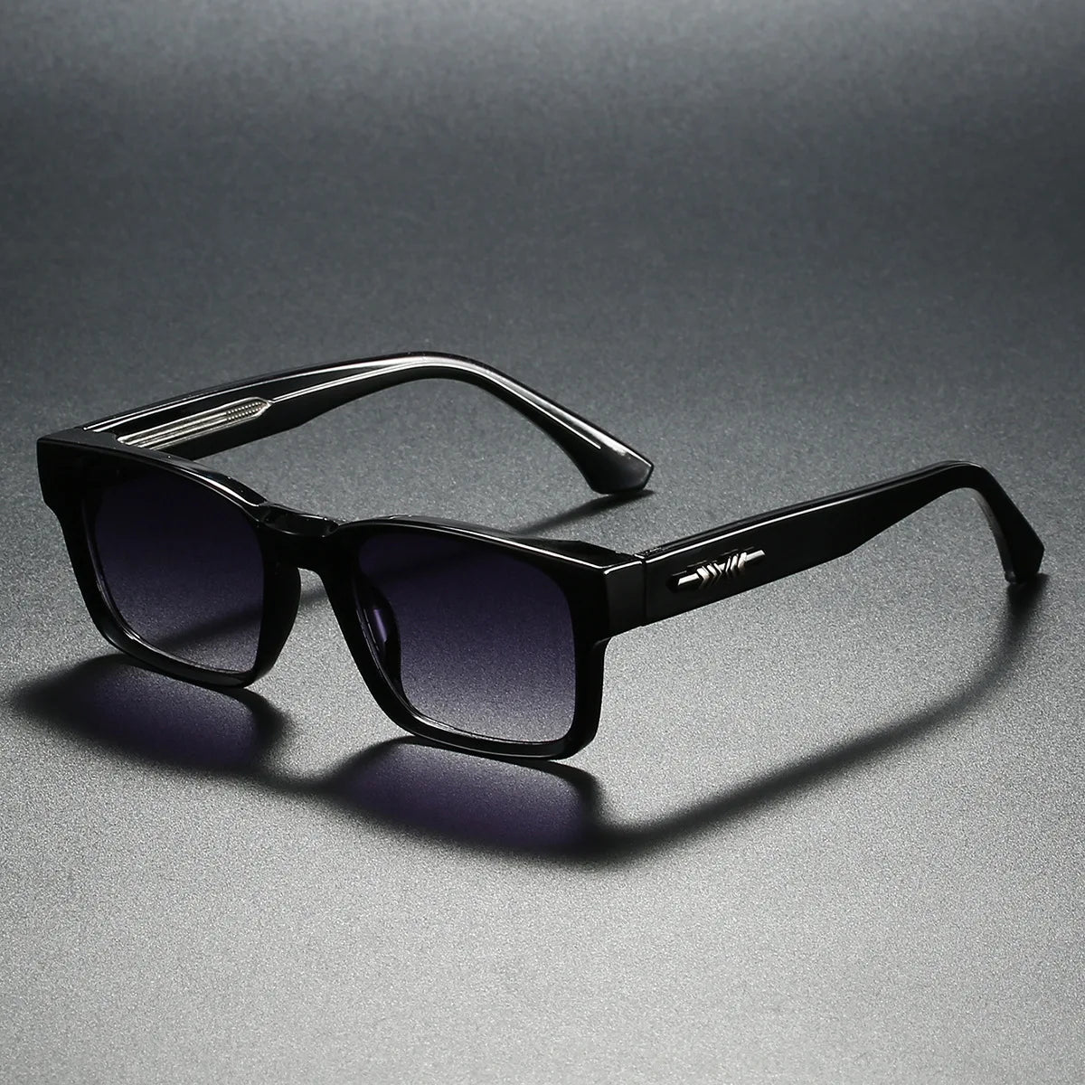 Quality Square Polarized Sunglasses Men Metal Core UV400 Unisex Sun