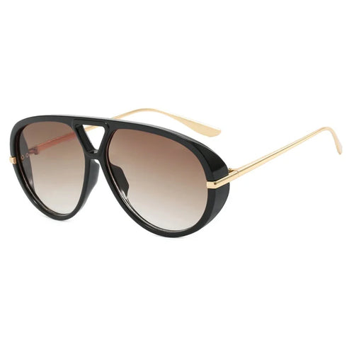 Vintage Thick Frame Alloy Cat Eye Sunglasses for Women New Fashion