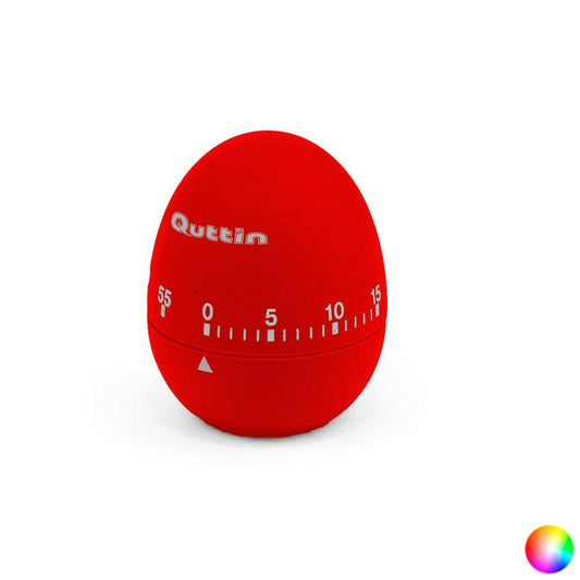 Red kitchen timer with 'Quttin' branding on a white background