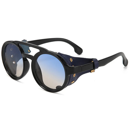 Retro Steampunk Sunglasses Men Women UV400 Round Punk Sun Glasses