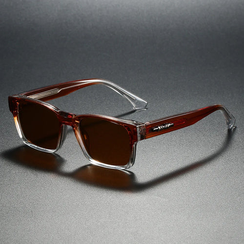 Quality Square Polarized Sunglasses Men Metal Core UV400 Unisex Sun
