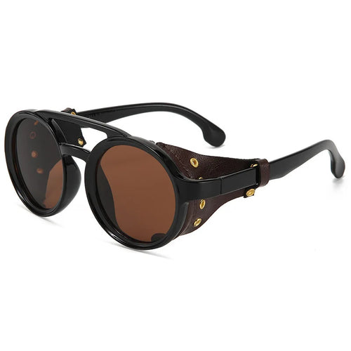 Retro Steampunk Sunglasses Men Women UV400 Round Punk Sun Glasses