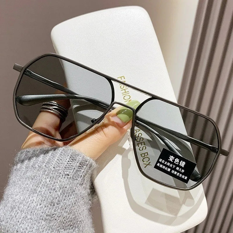 UV400 Photochromic Polarized Sunglasses UV Protection Anti Glares