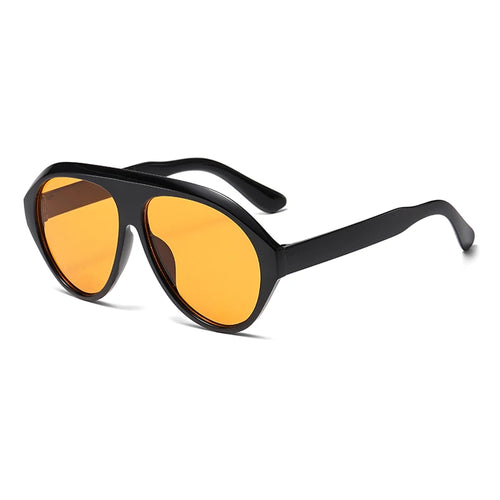 Fashionable Large-frame Pilot Sunglasses With Sun Protection And Retro