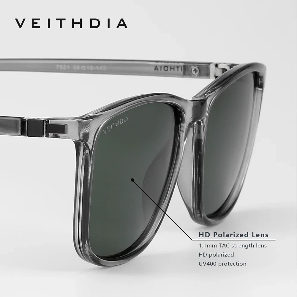 VEITHDIA Brand New Sunglasses Unisex Retro TR90 Sunglasses Polarized