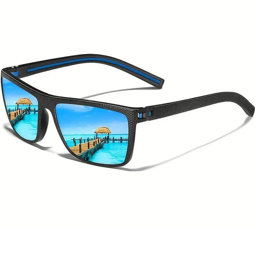 Square Polarized Sunglasses for Men and Women Lightweight Frame Sun