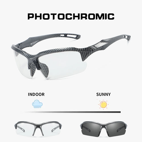 OMEKOL Men Women Photochromic Cycling Glasses Outdoor Sport Hiking