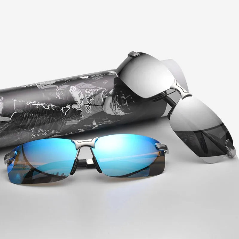 Classic Metal Men Polarized Sunglasses Fashion Driving Fishing Half