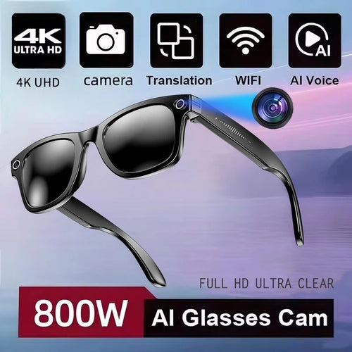 New 800W Camera AI Glasses Men Color-Changing Smart Translation
