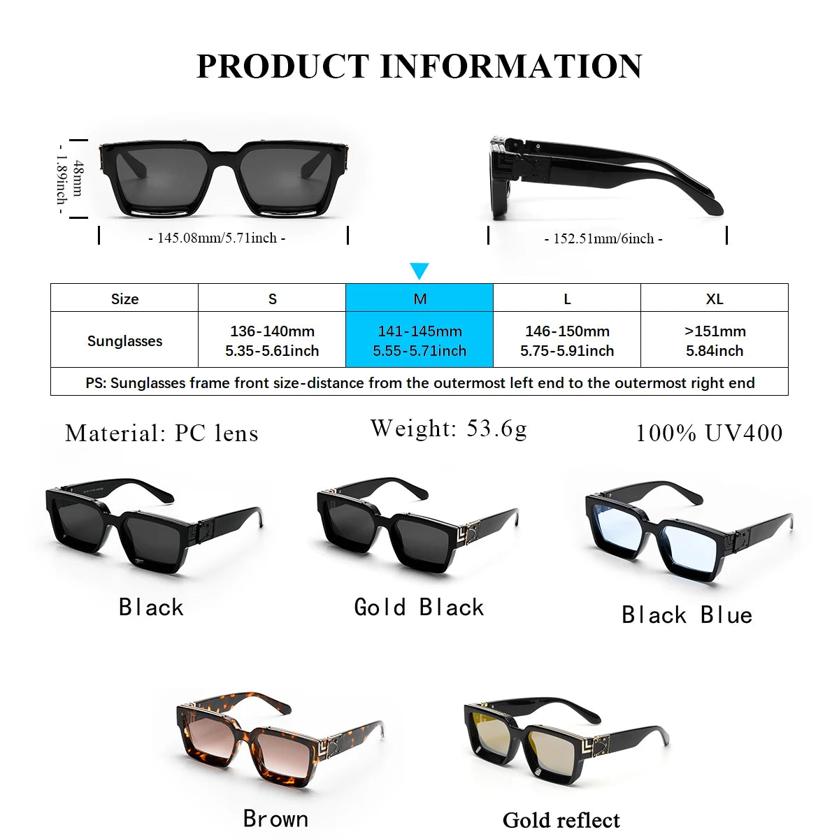 Ruiao Retro Black Millionaire Shades Luxury Sunglasses 2024 For Men