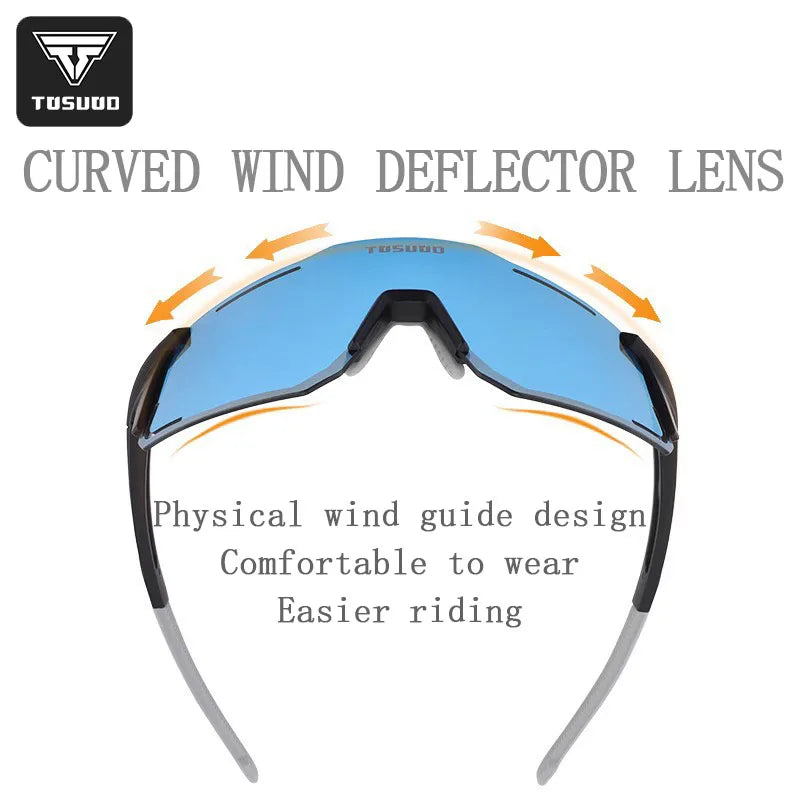 TOSUOD Colorful color changing glasses outdoor sports bicycle goggles