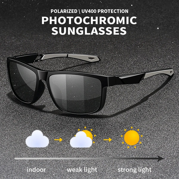 Photochromic Polarized Sports Vintage Sunglasses Men Women Fishing