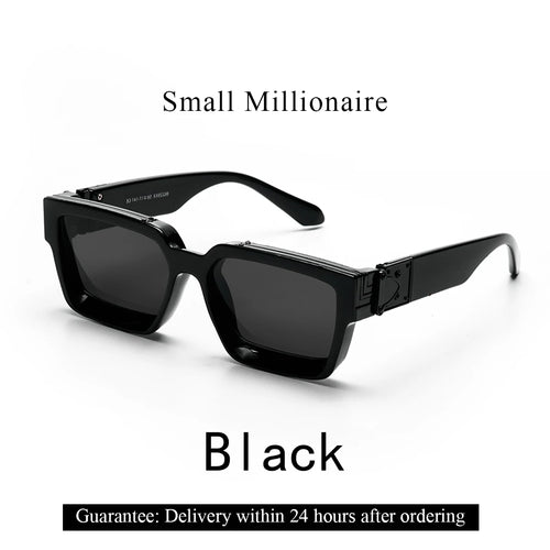 Ruiao Retro Black Millionaire Shades Luxury Sunglasses 2024 For Men
