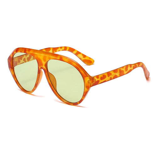 Fashionable Large-frame Pilot Sunglasses With Sun Protection And Retro