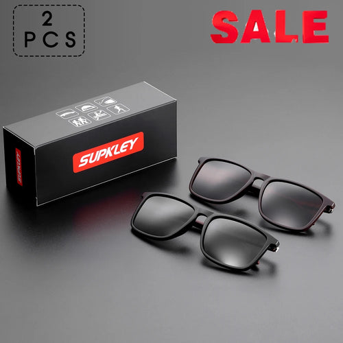 SUPKLEY Sports Sunglasses for Men Polarized Comfortable Wear Square