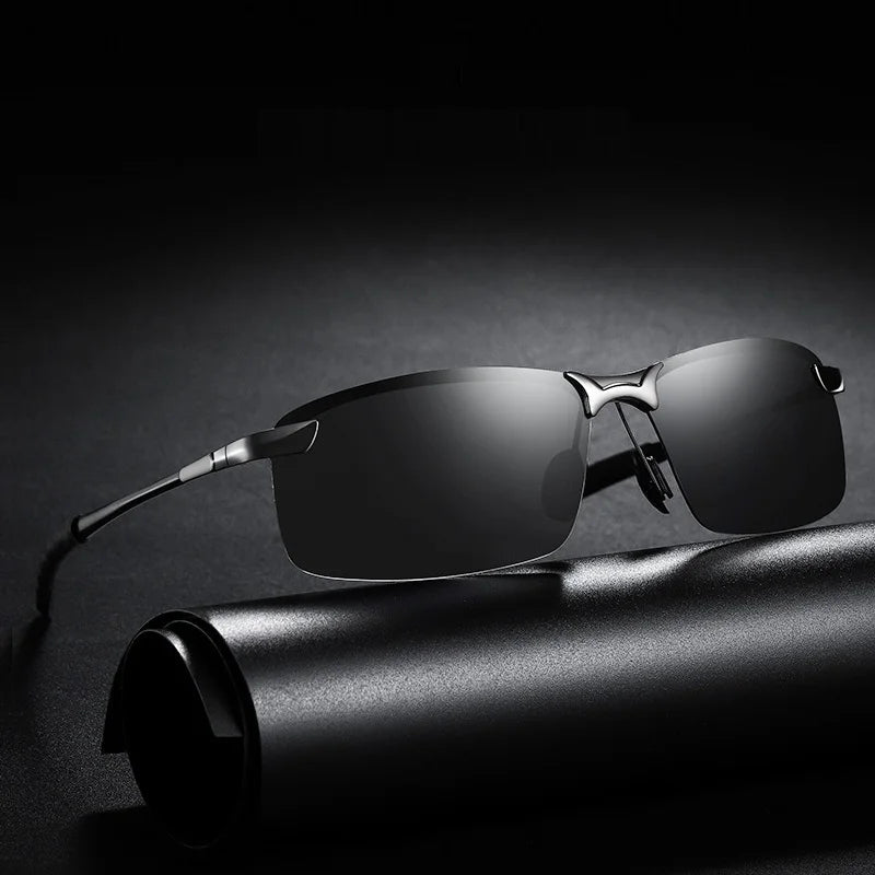 Classic Metal Men Polarized Sunglasses Fashion Driving Fishing Half