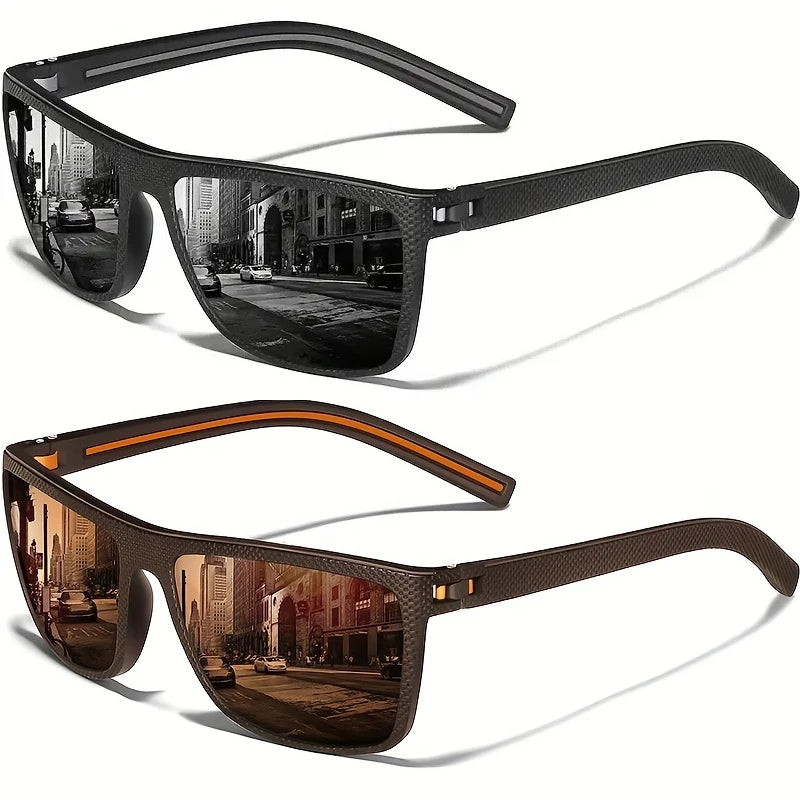 Square Polarized Sunglasses for Men and Women Lightweight Frame Sun