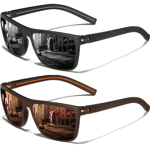 Square Polarized Sunglasses for Men and Women Lightweight Frame Sun