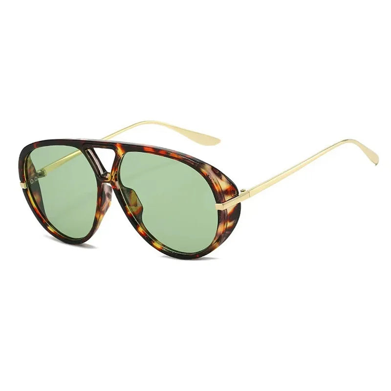Vintage Thick Frame Alloy Cat Eye Sunglasses for Women New Fashion