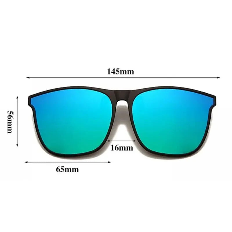 Polarized Clip On Sunglasses Men Photochromic Car Driver Goggles Night